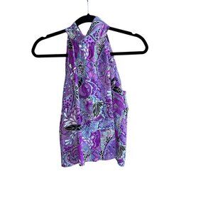 necessary objects by ady gluck frankel Purple Paisley Halter Top Size Small